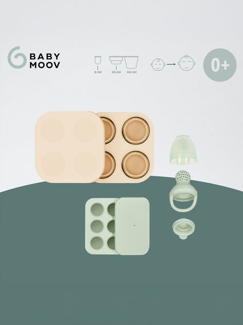 Conjunto de recipientes e mordedor em silicone - Kiabi