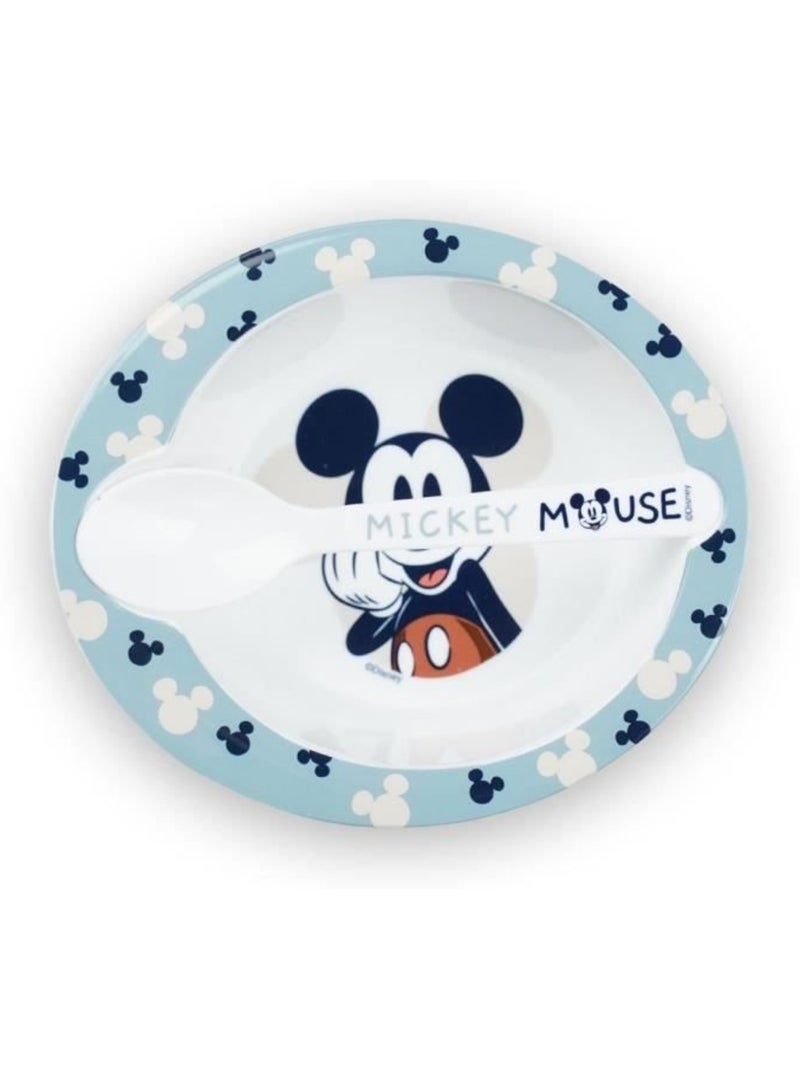 Conjunto de refeição 1ª idade mickey Azul - Kiabi