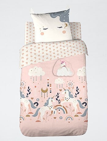 Conjunto de roupa de cama 1 pessoa 2 peças: capa de edredão + fronha