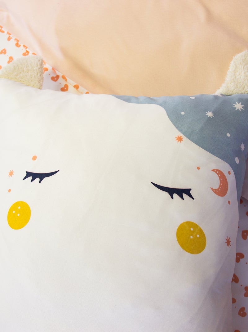Conjunto de roupa de cama 1 pessoa 2 peças: capa de edredão + fronha Rosa - Kiabi