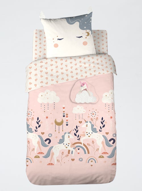 Conjunto de roupa de cama 1 pessoa 2 peças: capa de edredão + fronha - Kiabi