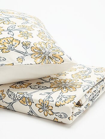 Conjunto de cama florido para 1 pessoa (150 x 220 cm) - Kiabi Home