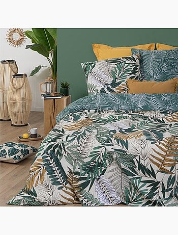 Conjunto de roupa de cama com estampado tropik
