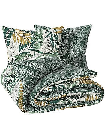 Conjunto de roupa de cama com estampado tropik