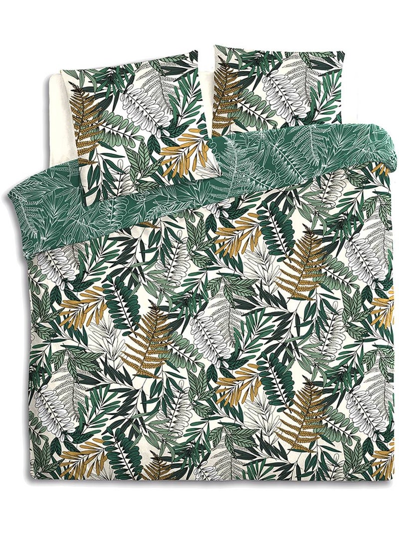 Conjunto de roupa de cama com estampado tropik Verde - Kiabi