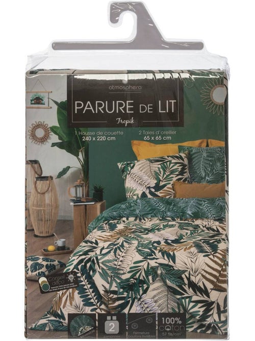 Conjunto de roupa de cama com estampado tropik - Kiabi