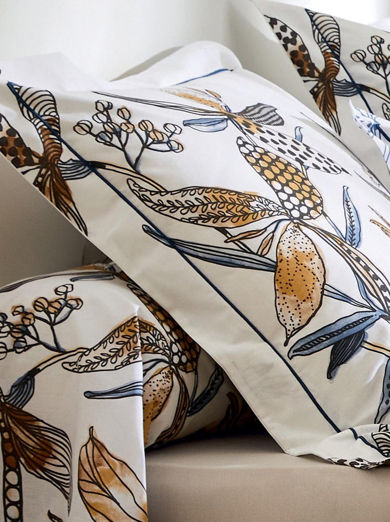 Conjunto de roupa de cama com flores exuberantes Branco - Kiabi