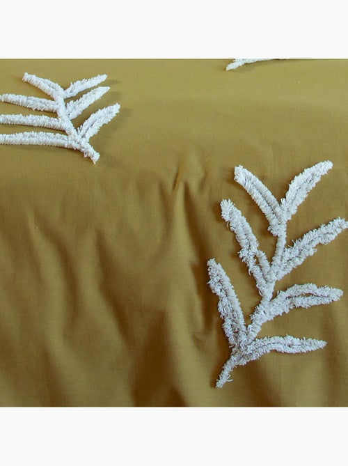 Conjunto de roupa de cama com folhas tufadas em algodão lavado - Kiabi