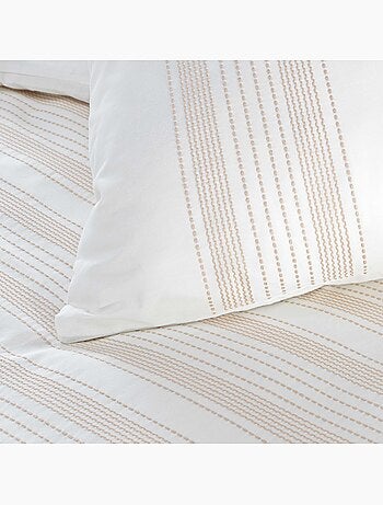 Conjunto de roupa de cama de algodão com motivos bordados finos