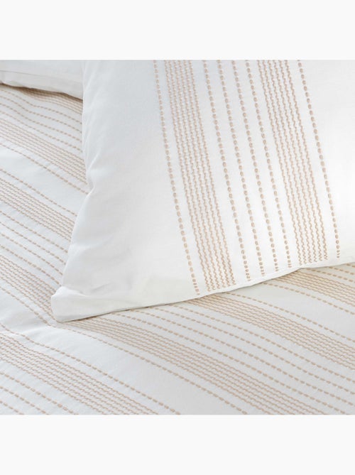 Conjunto de roupa de cama de algodão com motivos bordados finos - Kiabi