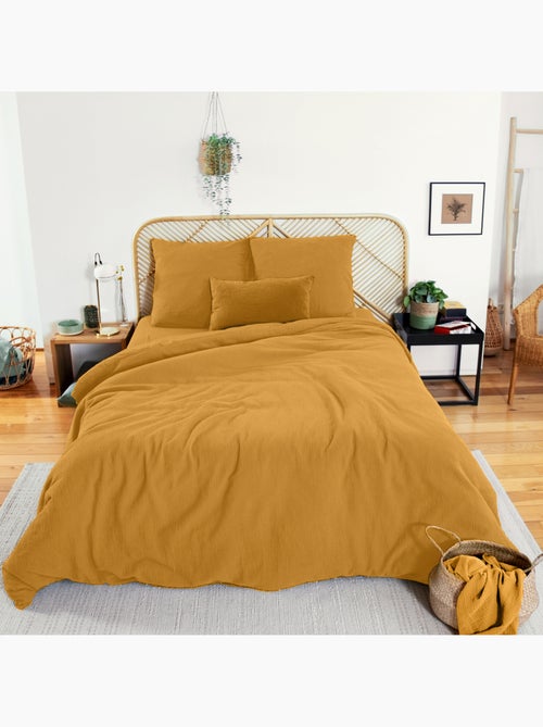 Conjunto de roupa de cama dupla de gaze de algodão - Kiabi