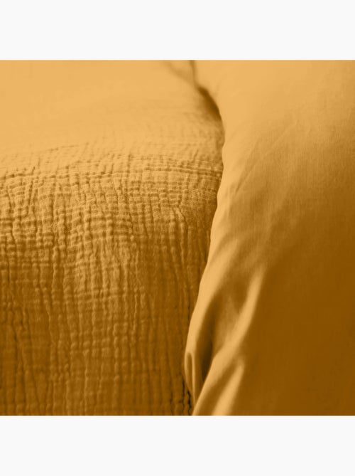 Conjunto de roupa de cama dupla de gaze de algodão - Kiabi