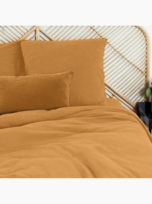 Conjunto de roupa de cama dupla de gaze de algodão - Kiabi