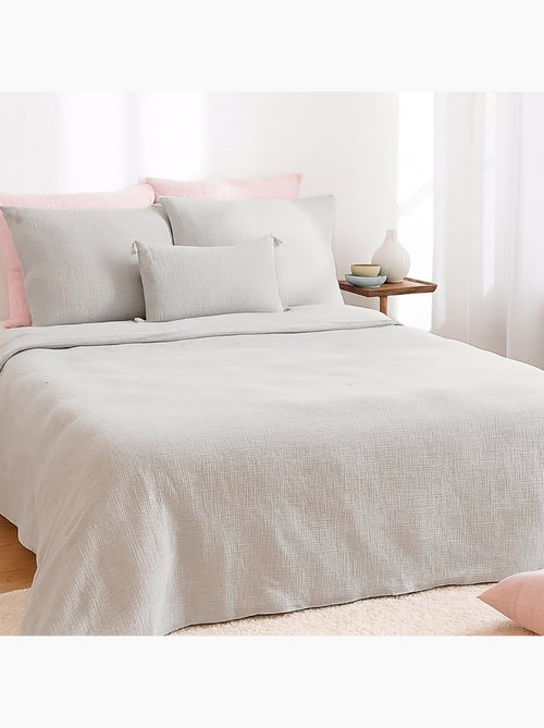 Conjunto de roupa de cama dupla de gaze de algodão - Kiabi