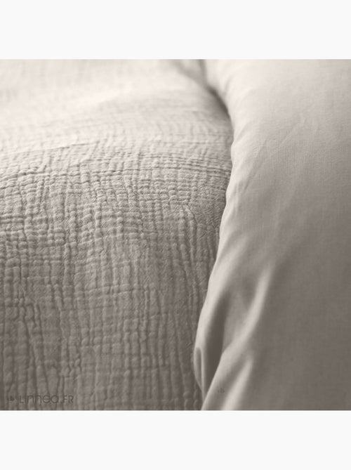 Conjunto de roupa de cama dupla de gaze de algodão - Kiabi