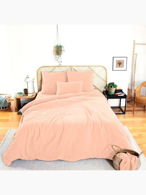 Conjunto de roupa de cama dupla de gaze de algodão - Kiabi