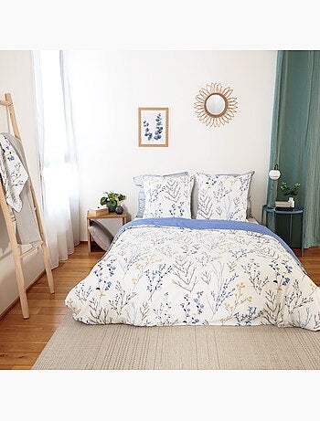 Conjunto de roupa de cama em cetim de algodão com um toque primaveril