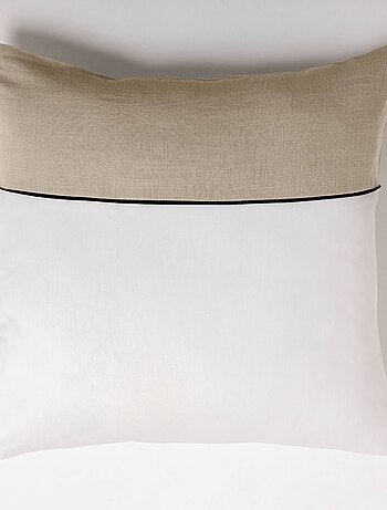 Conjunto de roupa de cama em tecido de algodão liso e bicolor