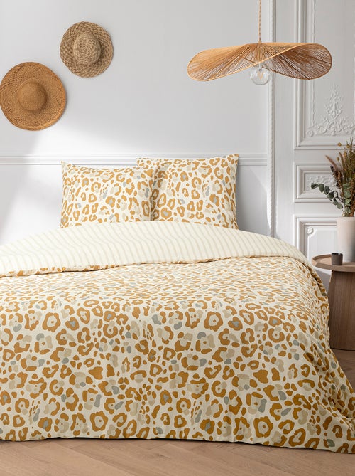 Conjunto de roupa de cama estampado - 2 pessoas - Kiabi