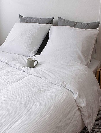 Conjunto de roupa de cama geométrica reversível