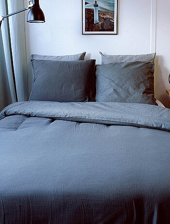 Conjunto de roupa de cama geométrica reversível
