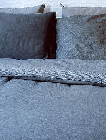 Conjunto de roupa de cama geométrica reversível