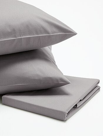 Conjunto de roupa de cama liso para casal - 200x200cm