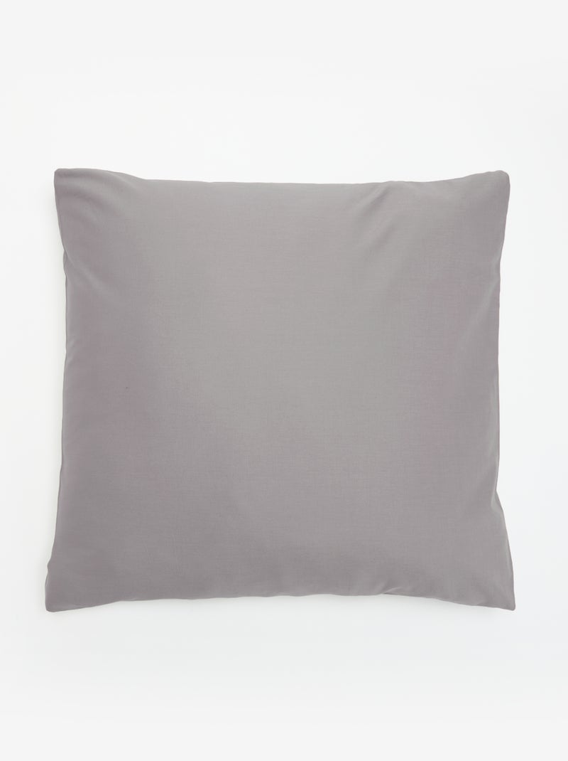 Conjunto de roupa de cama liso para casal - 200x200cm Cinza - Kiabi