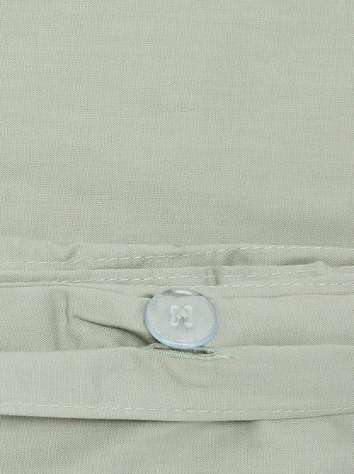 Conjunto de roupa de cama liso para casal - 200x200cm - Kiabi Conjunto de roupa de cama liso para casal - 200x200cm - Kiabi