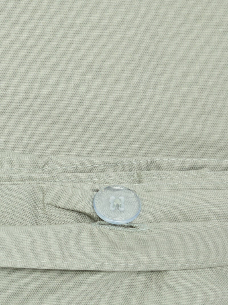 Conjunto de roupa de cama liso para casal - 200x200cm Verde - Kiabi