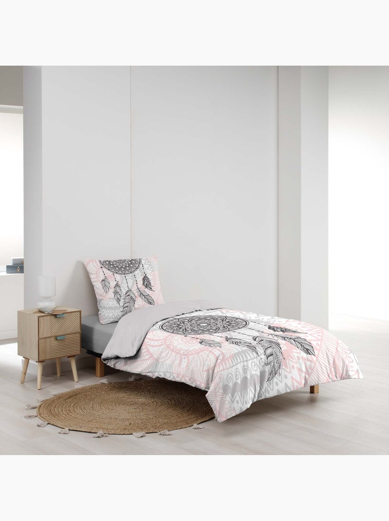 Conjunto de roupa de cama mandala e apanhador de sonhos Rosa-claro - Kiabi