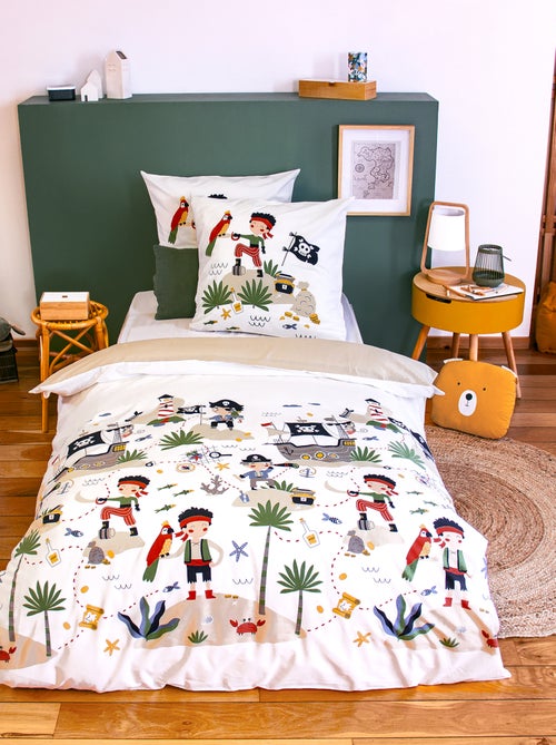 Conjunto de roupa de cama para 1 pessoa 2 peças - 1 capa de edredão + 1 fronha - Kiabi Conjunto de roupa de cama para 1 pessoa 2 peças - 1 capa de edredão + 1 fronha - Kiabi