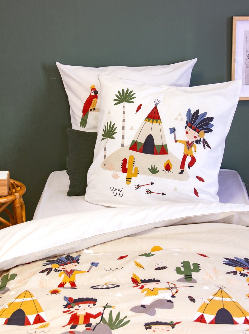 Conjunto de roupa de cama para 1 pessoa 2 peças - 1 capa de edredão + 1 fronha Bege - Kiabi