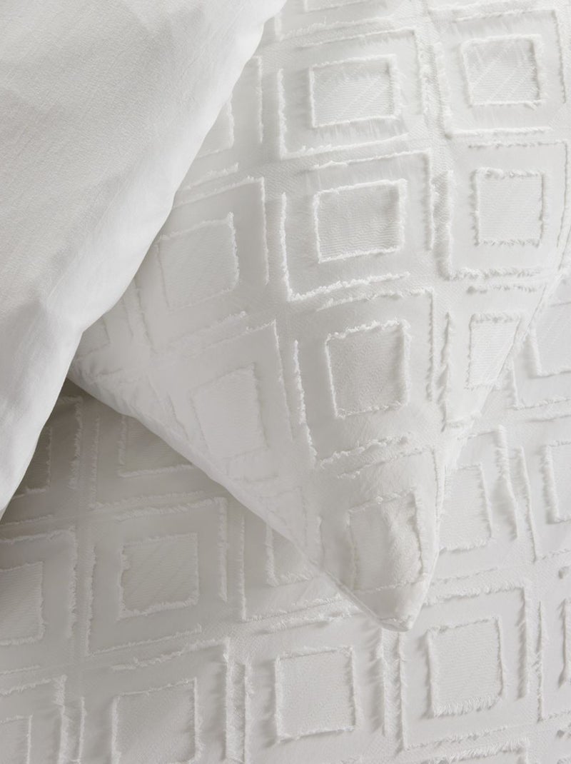 Conjunto de roupa de cama para 2 pessoas - 1 capa de edredão + 2 fronhas de almofada Branco - Kiabi