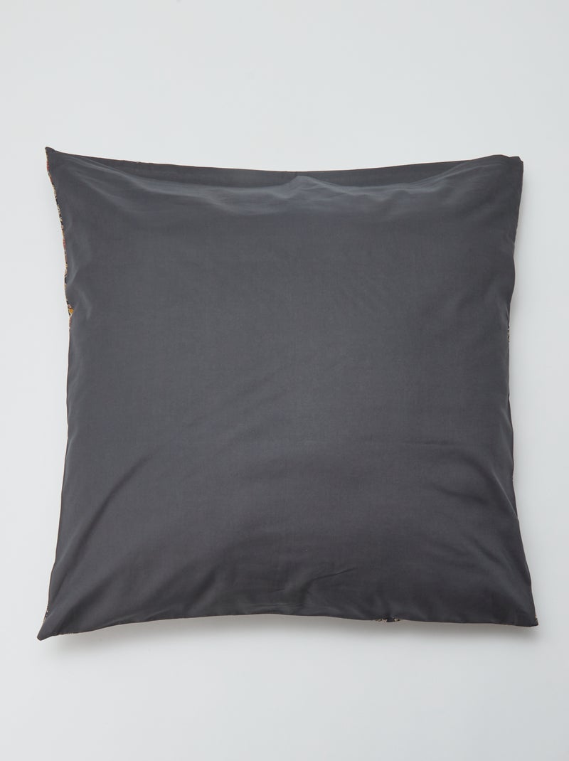 Conjunto de roupa de cama para 2 pessoas 240 x 220cm em algodão - Kiabi Home Preto - Kiabi