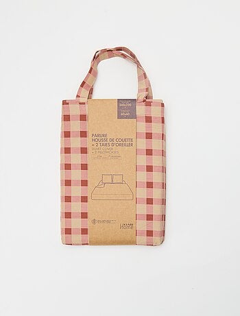 Conjunto de roupa de cama para 2 pessoas 240 x 220cm em algodão - Kiabi Home