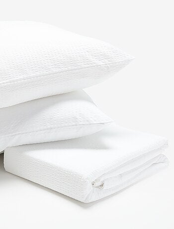 Conjunto de roupa de cama para 2 pessoas 240 x 220cm em seersucker