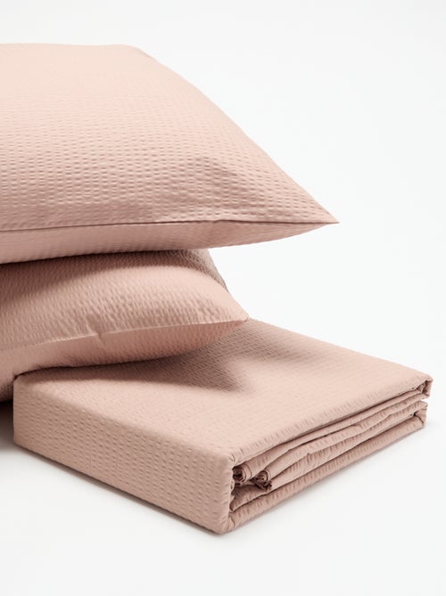 Conjunto de roupa de cama para 2 pessoas 240 x 220cm em seersucker - Kiabi