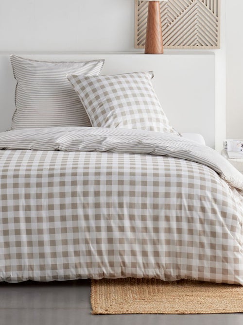 Conjunto de roupa de cama para 2 pessoas, 3 peças - 1 capa de edredão + 2 fronhas - Kiabi