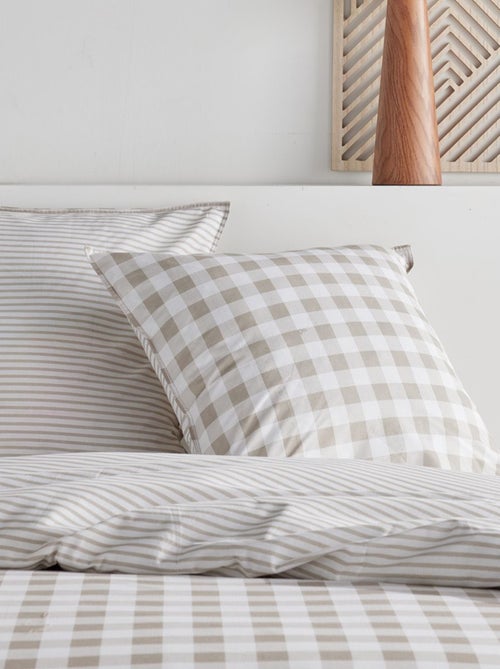 Conjunto de roupa de cama para 2 pessoas, 3 peças - 1 capa de edredão + 2 fronhas - Kiabi