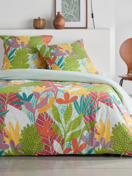 Conjunto de roupa de cama para 2 pessoas, 3 peças - 1 capa de edredão + 2 fronhas - Kiabi