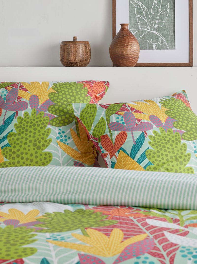 Conjunto de roupa de cama para 2 pessoas, 3 peças - 1 capa de edredão + 2 fronhas Branco - Kiabi