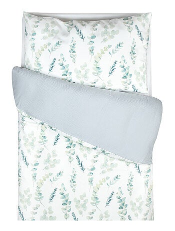 Conjunto de roupa de cama para bebé reversível em gaze de algodão | sevira kids