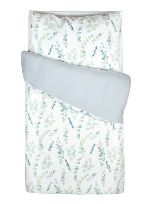 Conjunto de roupa de cama para bebé reversível em gaze de algodão | sevira kids - Kiabi Conjunto de roupa de cama para bebé reversível em gaze de algodão | sevira kids - Kiabi