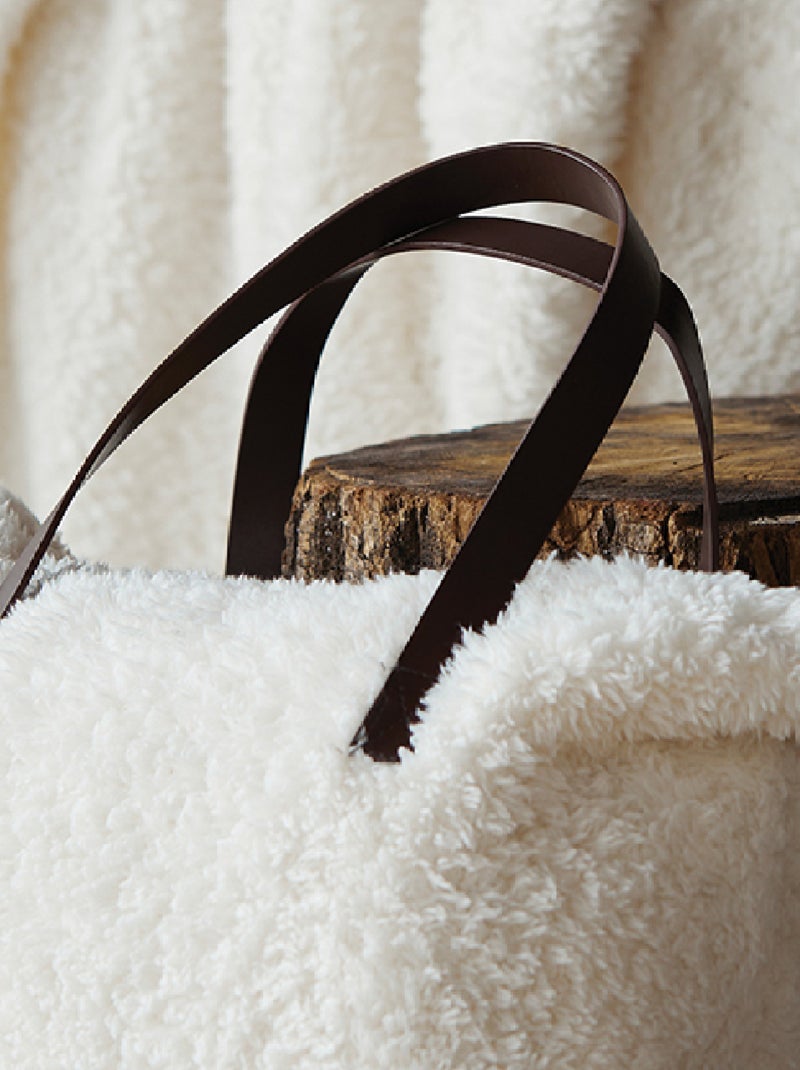 Conjunto de saco e xadrez sherpa Branco sujo - Kiabi