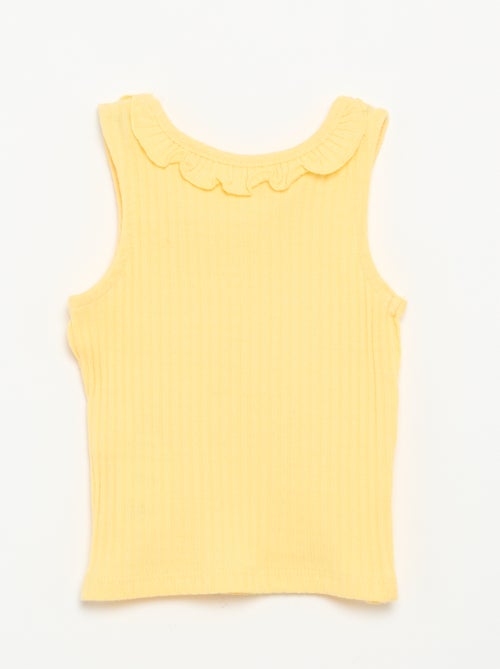 Conjunto de short e top sem mangas em malha pointelle - Kiabi
