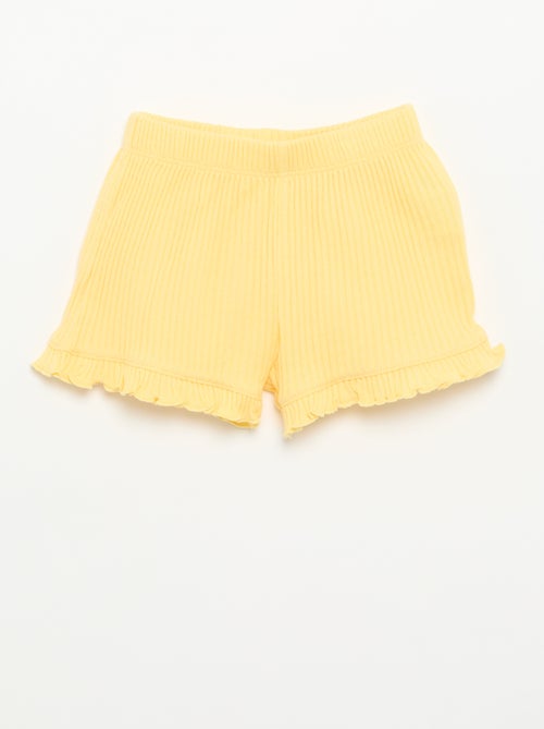 Conjunto de short e top sem mangas em malha pointelle - Kiabi