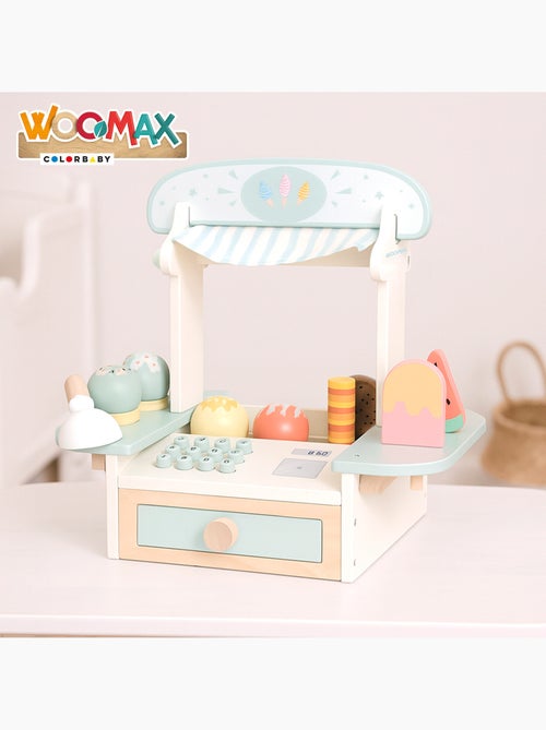 Conjunto de sorvete de madeira WOOMAX com 11 peças, 30x21x29 cm - Kiabi