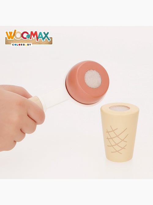 Conjunto de sorvete de madeira WOOMAX com 11 peças, 30x21x29 cm - Kiabi