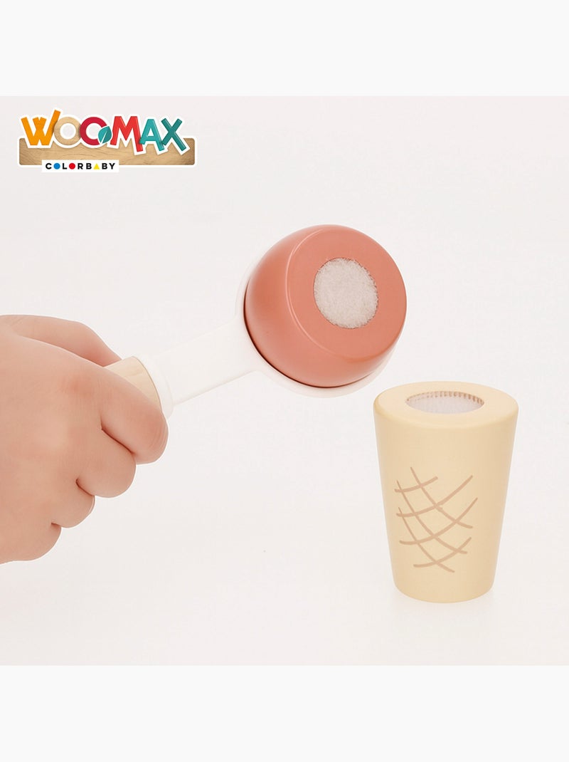Conjunto de sorvete de madeira WOOMAX com 11 peças, 30x21x29 cm N/D - Kiabi